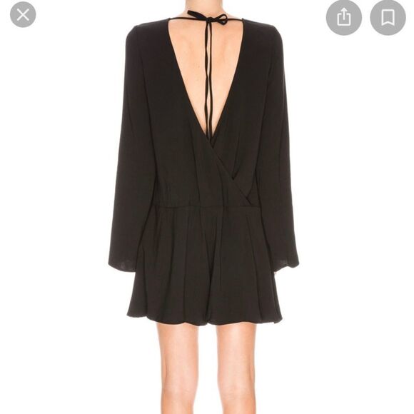 NWT Fifth Label Black Sound and Vision Back Cut Out Bell Sleeve Mini Romper M - Picture 1 of 8